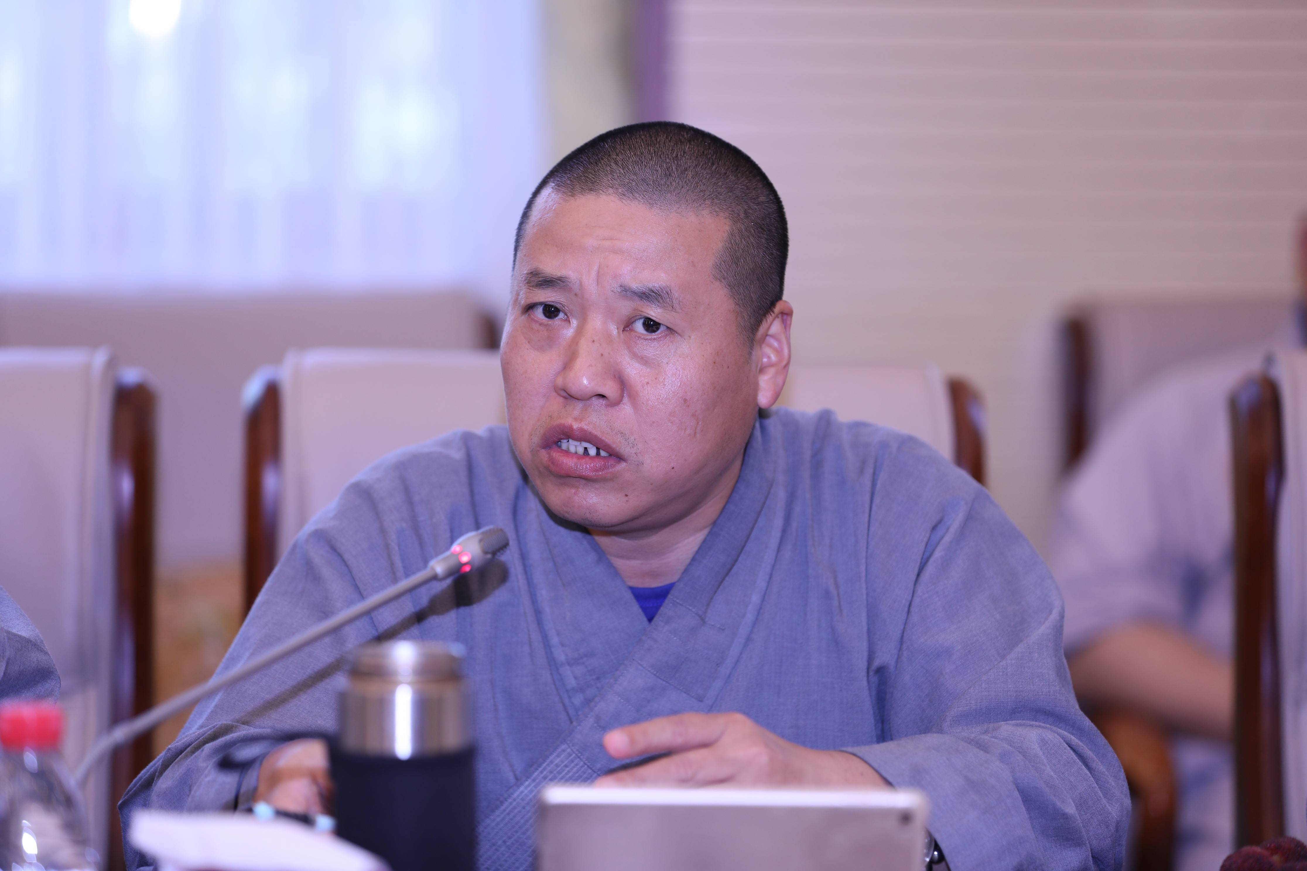 教务长能进法师,禅宗学研究生导师如义法师,天台学研究生导师善悟法师