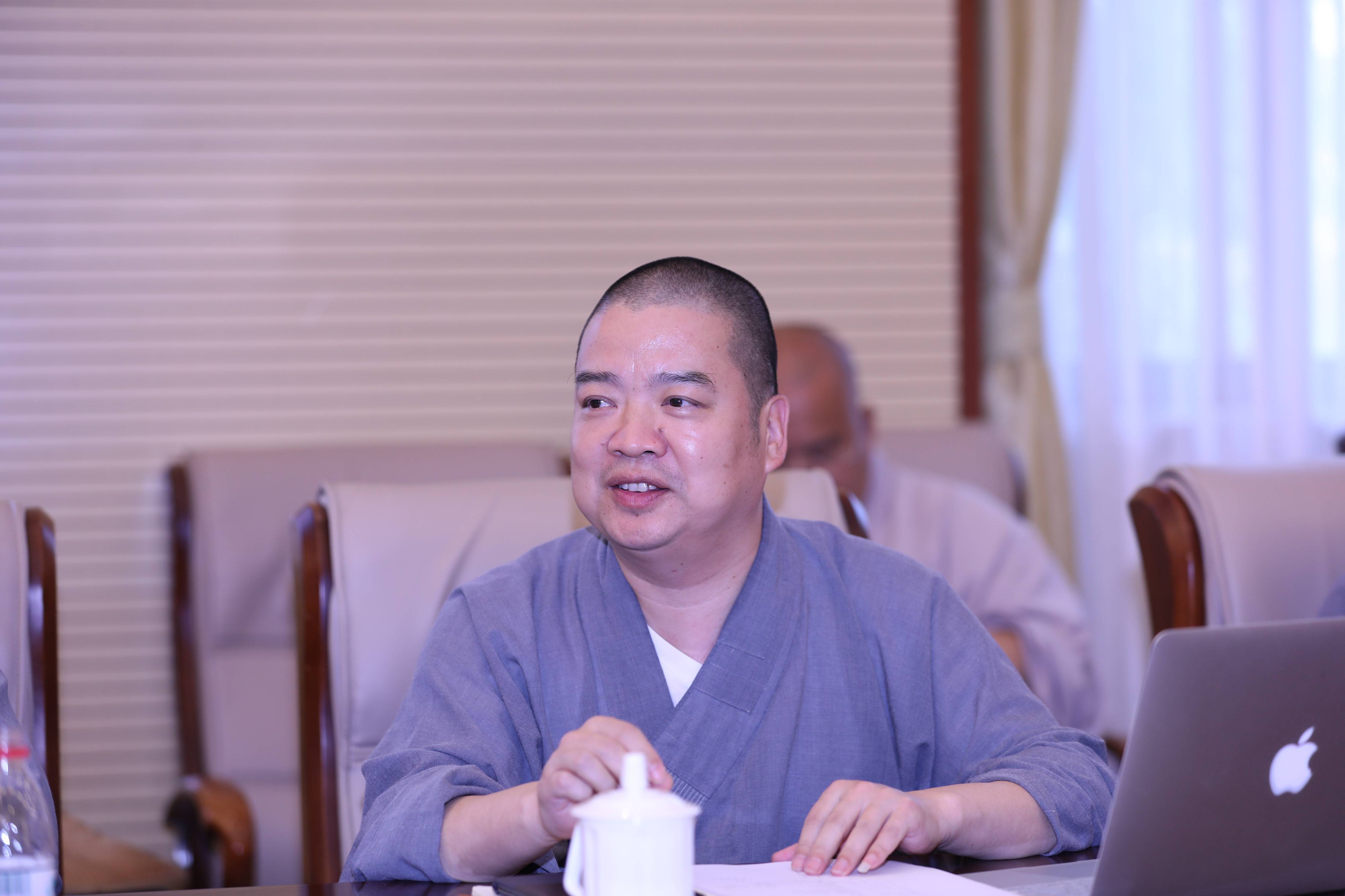 教务长能进法师,禅宗学研究生导师如义法师,天台学研究生导师善悟法师